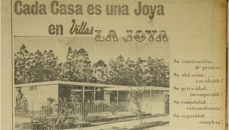 Hace 51 años para comprar una casa se hacía una inversión de aproximadamente Q108  mensuales. (Foto Prensa Libre: Hemeroteca PL).