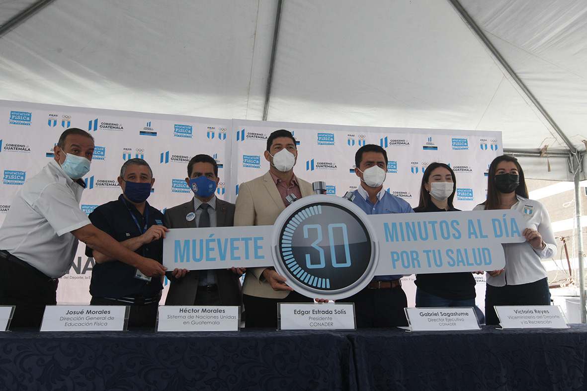 Conader presentó la campaña muévete 30 minutos al día por salud, la cual está tiene como objetivo fomentar la salud. Foto Prensa Libre.