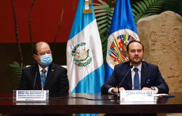 Autoridades informan de la misión de la OEA que estuvo en Guatemala en el 2020. (Foto Prensa Libre: Fernando Cabrera)