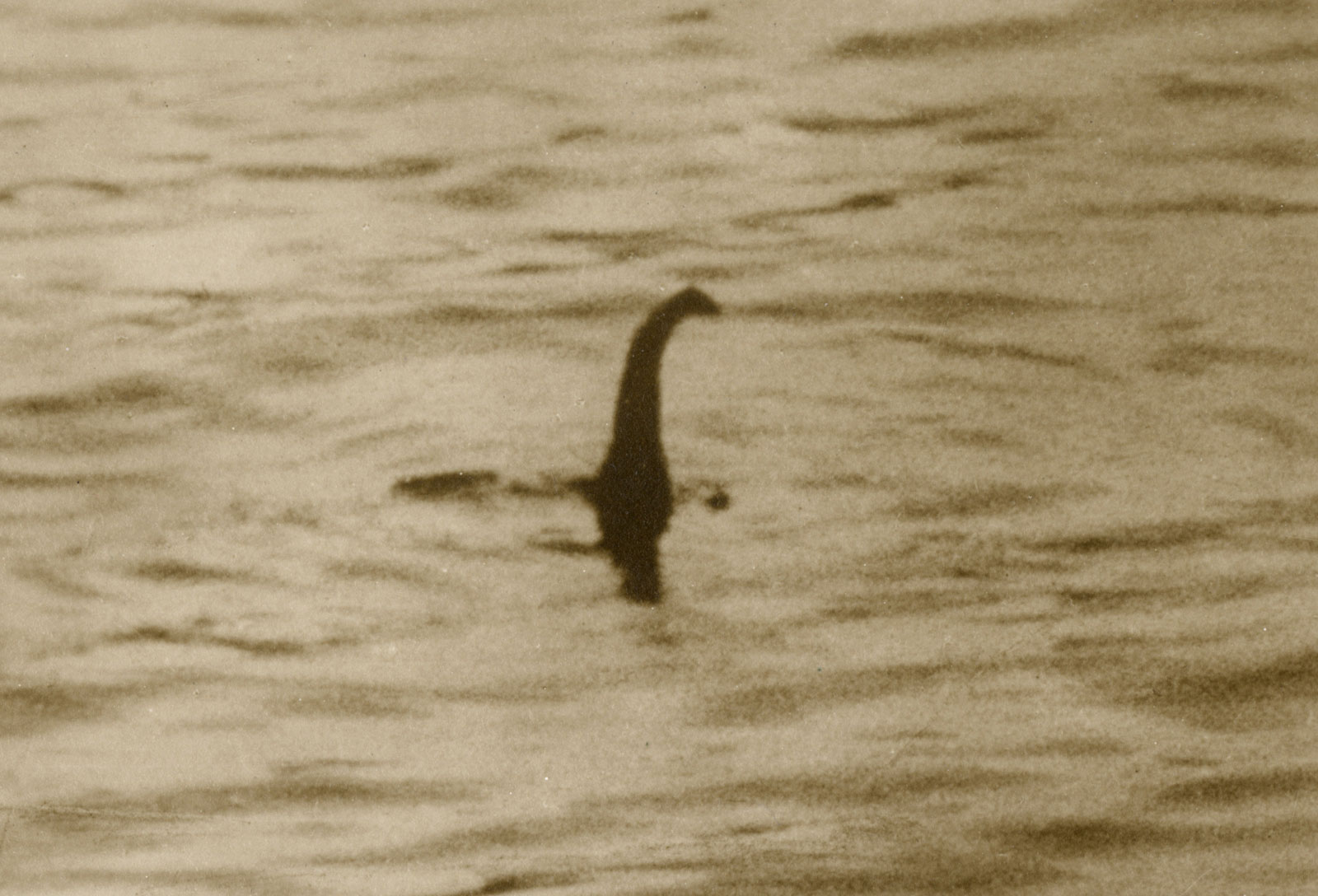 Foto de los años 30 que se asociaba al monstruo del Lago Ness pero que con el tiempo quedó claro que era un montaje. 