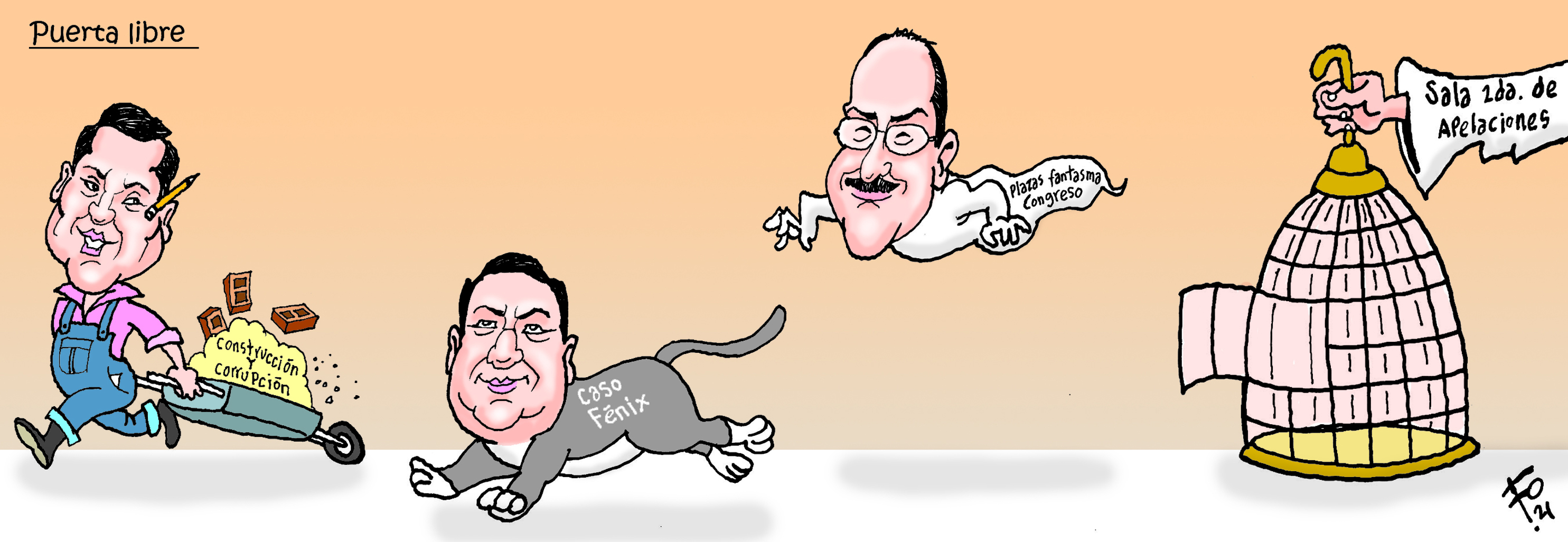 Personajes: Armando Escribá, Gustavo Herrera y Pedro Muadi.