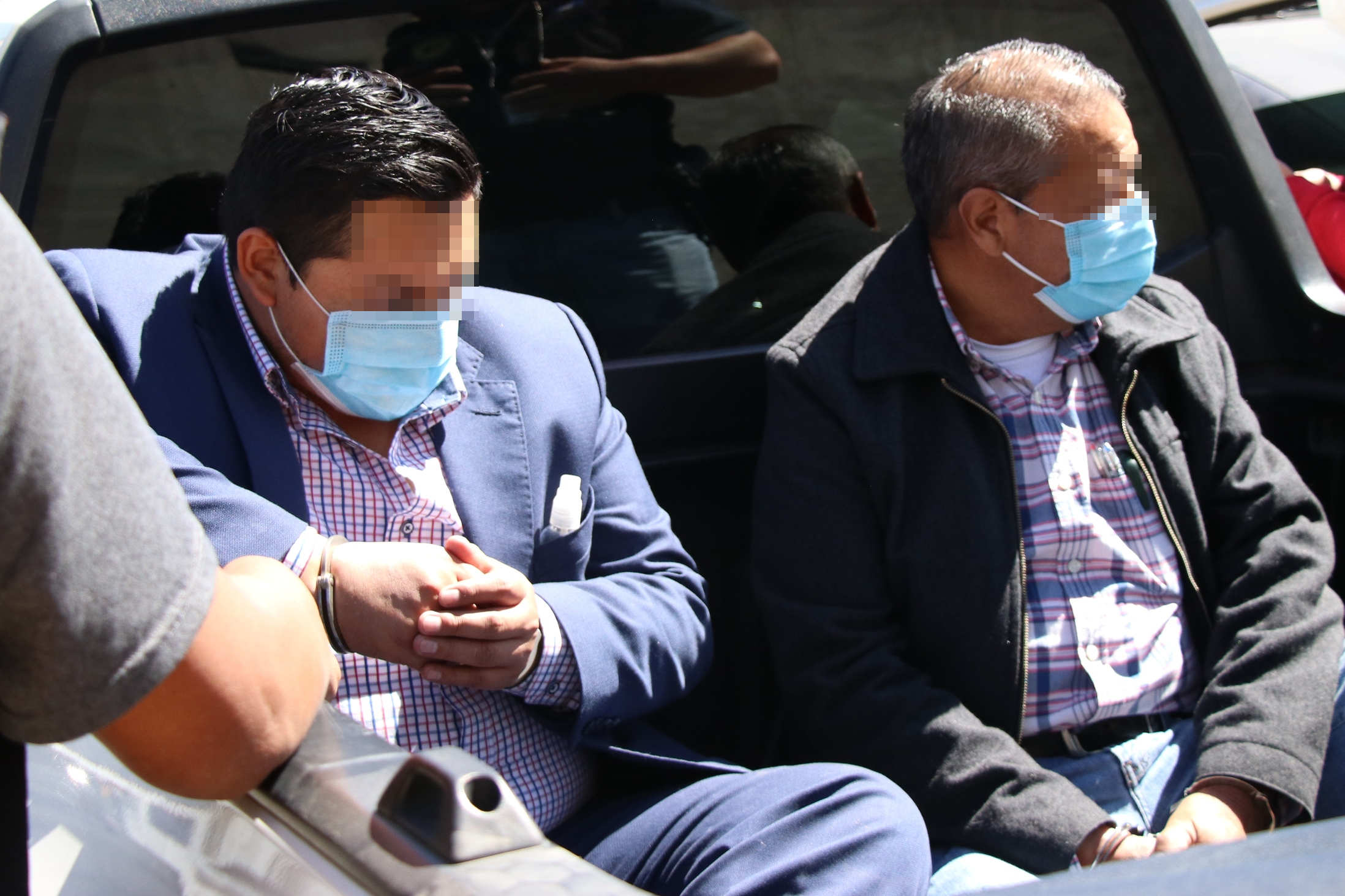 Marvin Joel Calijau Ramírez, gerente de la EEMQ, y a Óscar Humberto Chang Arreaga, subgerente de la institución, fueron capturados en Xela. (Foto Prensa Libre: HemerotecaPL)