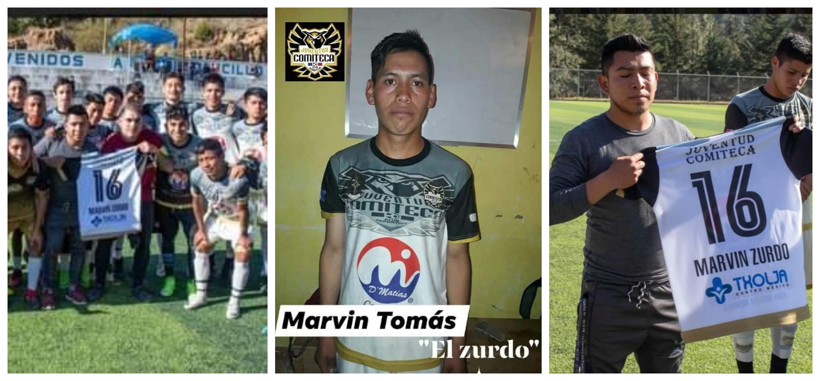 El domingo recién pasado el equipo le hizo un homenaje póstumo a Marvin Alberto Tomás López, de 22 años. Foto Prensa Libre: Juventud Comiteca.