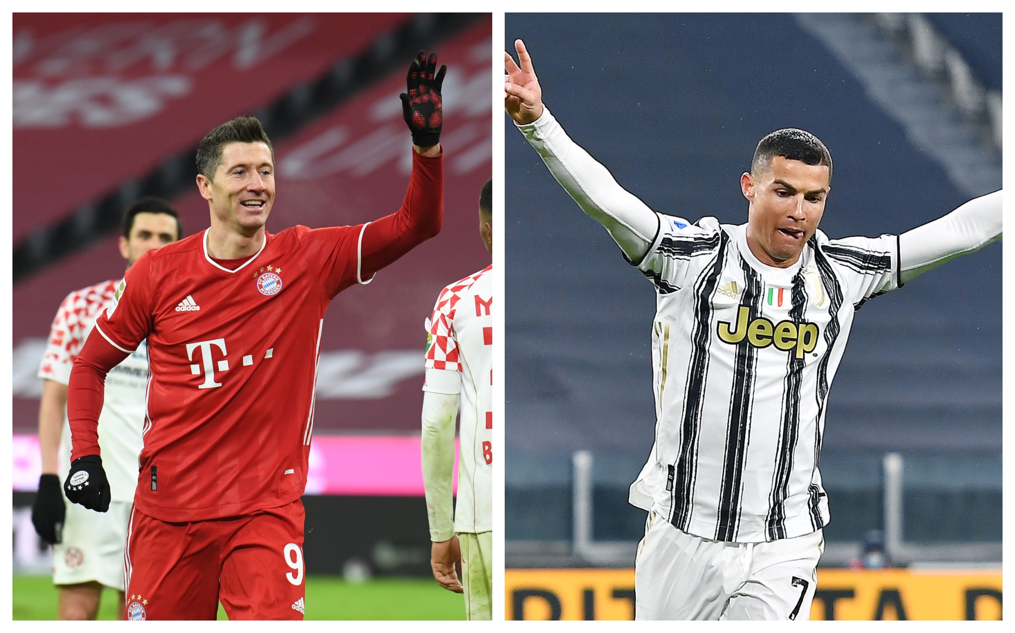Lewandowski y Cristiano Ronaldo sí están en el 11 ideal de L'Équipe. (Foto Prensa Libre: AFP y EFE)