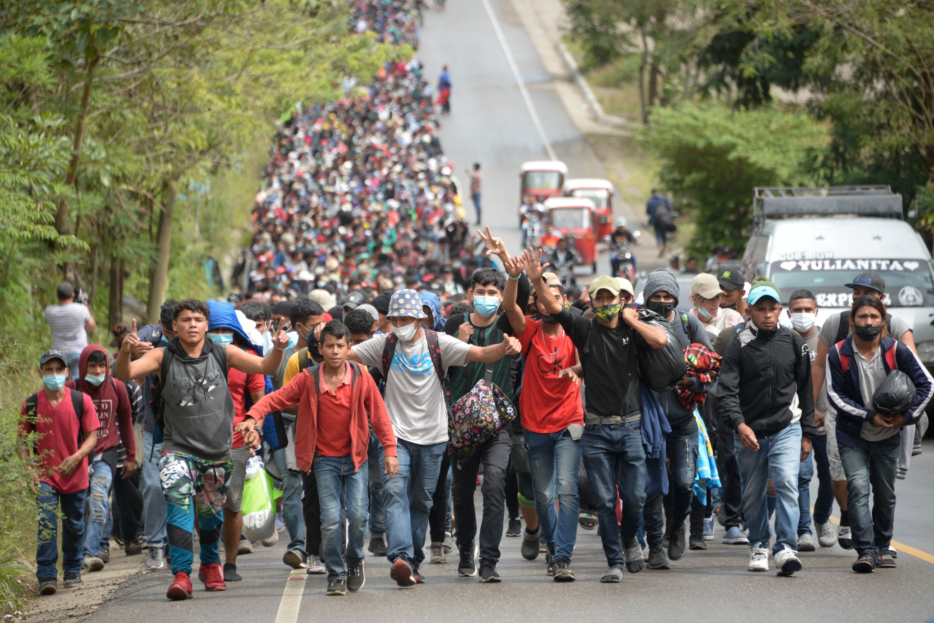 El Plan de Desarrollo Integral fue creado a raíz de las múltiples caravanas de migrantes que salieron desde el Triángulo Norte de Centroamérica y cruzaban México. (Foto Prensa Libre: Hemeroteca PL)