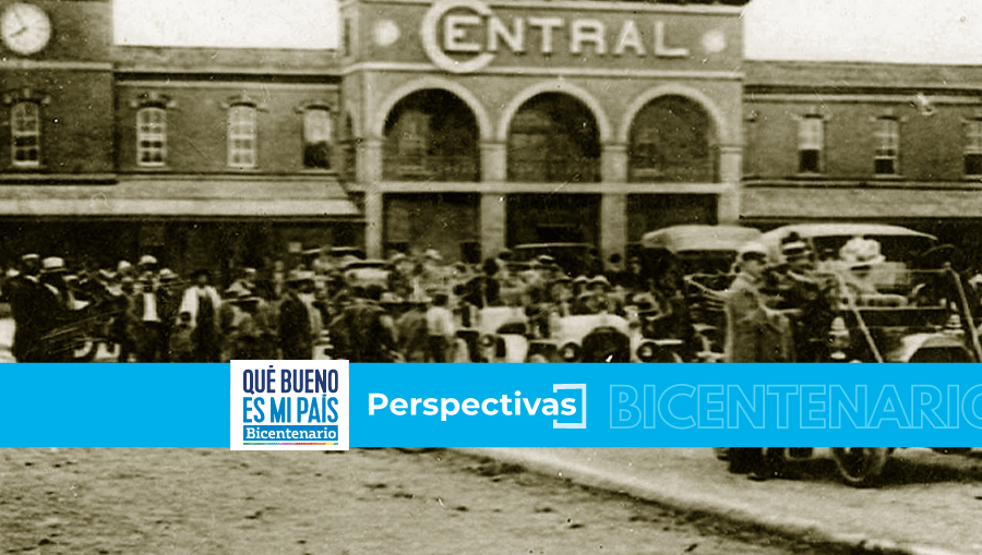 El arquitecto canadiense Henry Morgan es el responsable de construir el edificio de la Estación Central de Ferrocarriles de la ciudad de Guatemala. La obra tiene como elemento particular una torre-reloj. Foto: Hemeroteca Prensa Libre