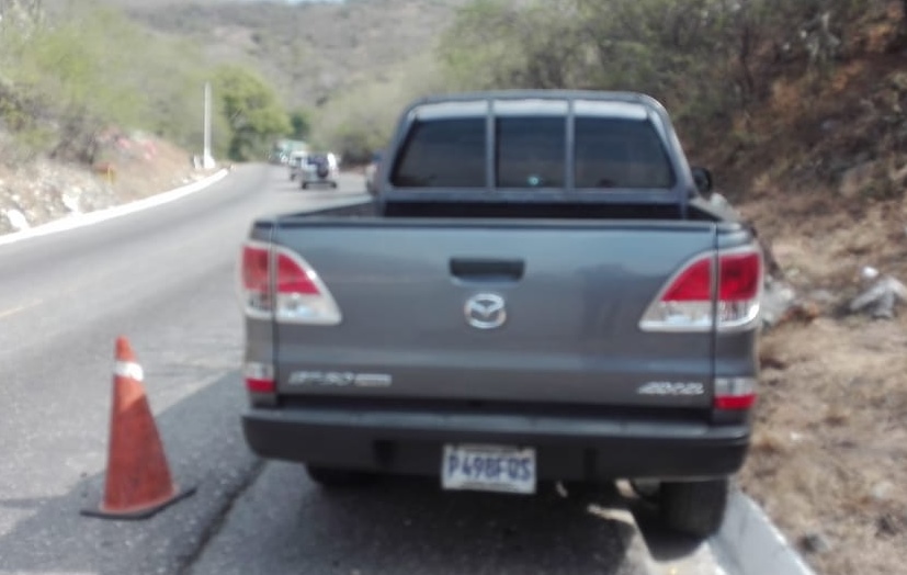 En este vehículo se conducían los dos agentes de la SAAS. (Foto: Wilder López)