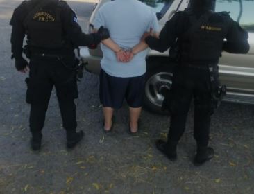 Maynor Jovito Salazar Méndez es capturado señalado de narcotráfico. (Foto Prensa Libre: MP) 