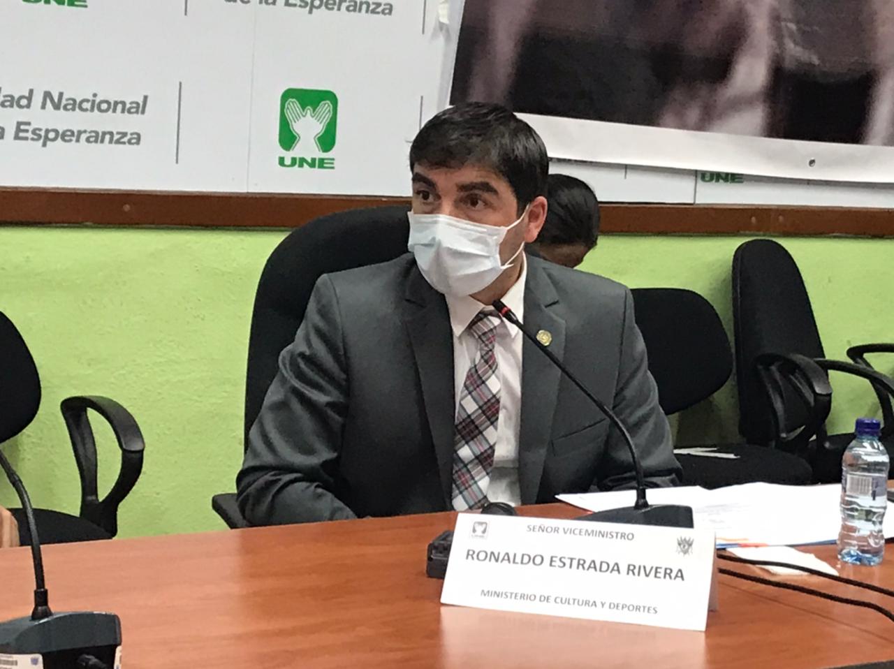Ronaldo Estrada Rivera, viceministro del Deporte y la Recreación con licencia sin goce de sueldo. (Foto: José Castro)