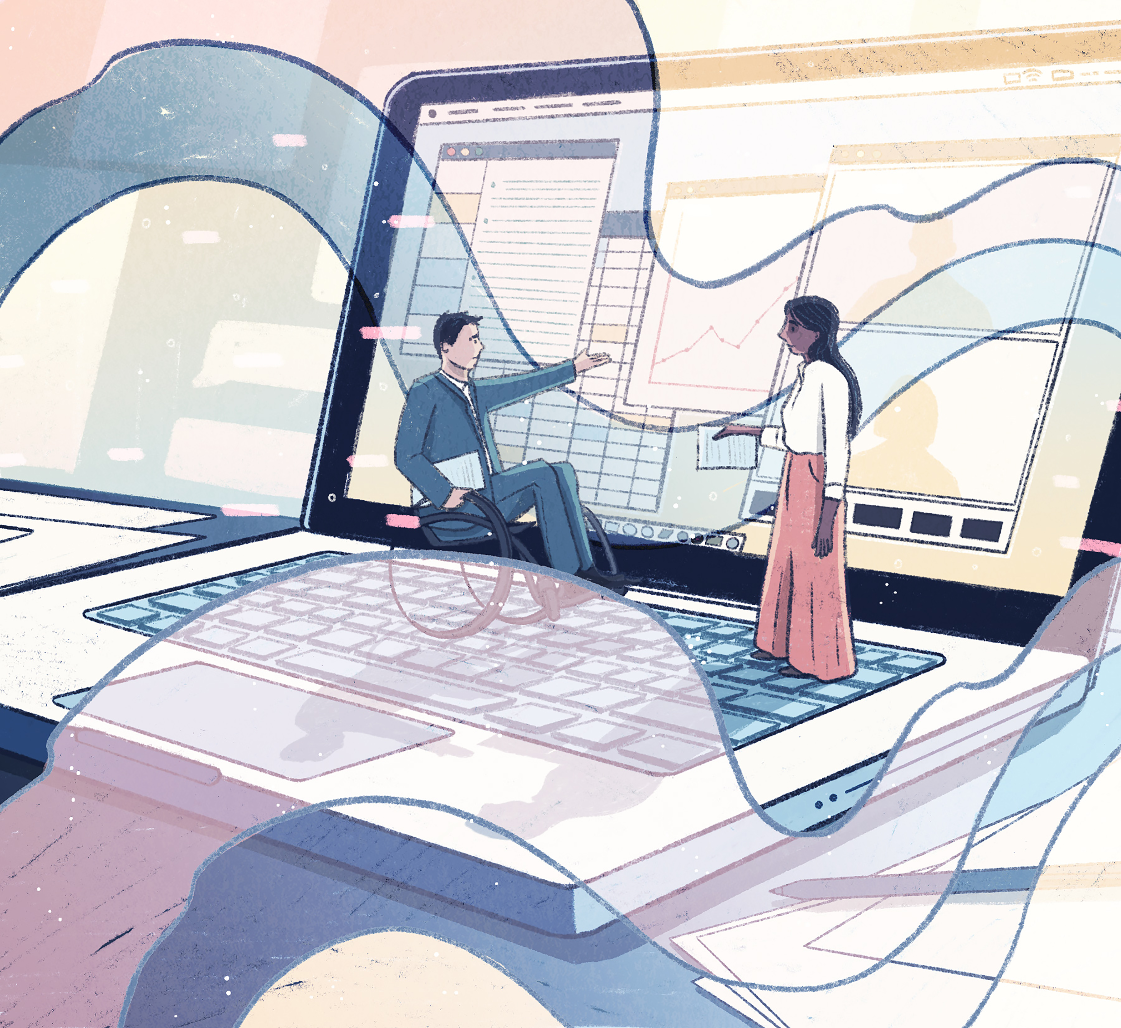 “Gestionar hacia arriba” mientras trabajas desde casa puede promover relaciones positivas con tus superiores, y darle un impulso a tu carrera. (Kailey Whitman/The New York Times).