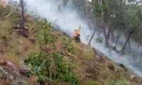 Durante febrero se incrementó el número de incendios  forestales. (Foto, Prensa Libre: Conred).