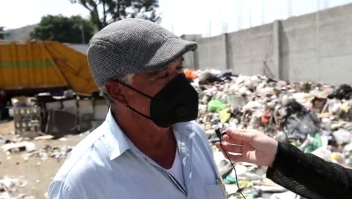 Predio colapsó por desechos en San Miguel Petapa. (Foto Prensa Libre: María Olga Menaldo)