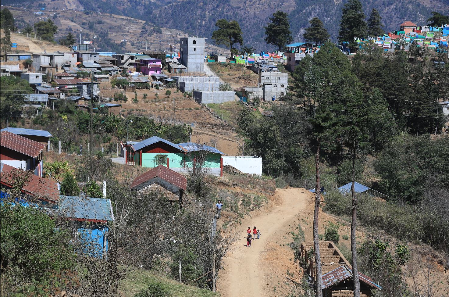 Vista del poblado de Comitancillo desde donde se presume salió la mayoría de migrantes que fallecieron en Tamaulipas el pasado 22 de enero. (Foto Prensa Libre: Juan Diego González)