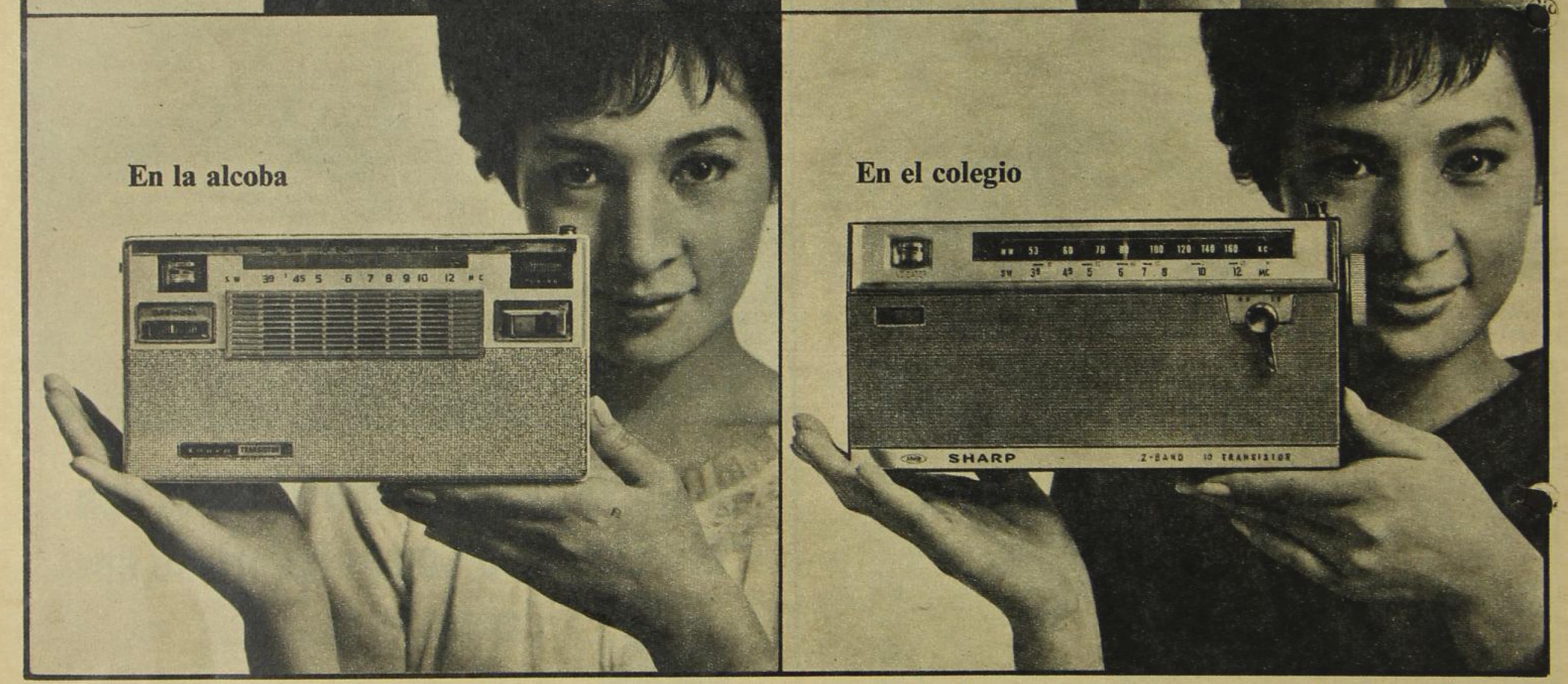 Una época en que la radio era uno de los aparatos más importantes, cada vez más portátiles y para diferentes espacios dentro y fuera de casa.  (Foto Prensa Libre: Hemeroteca Prensa Libre).