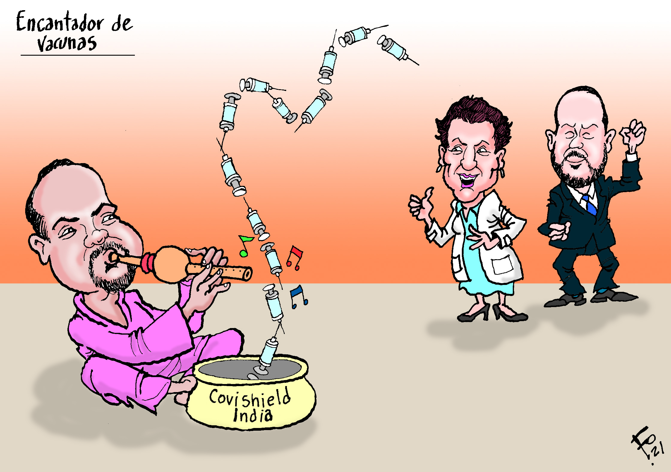 Personaje: Bawa Syed Mubarak, Amelia Flores y Pedro Brolo.