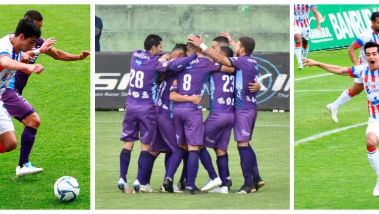 Antigua y Xelajú empataron a un gol en el estadio Pensativo. Foto Prensa Libre: cortesía Club Xelajú y Andrés Nadf.