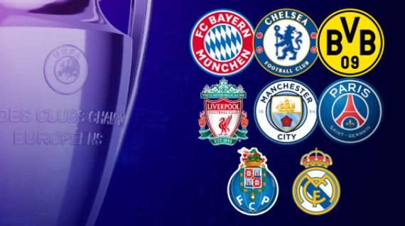 Estos son los equipos clasificados a cuartos de final. (Foto Prensa Libre: Twitter Champions League)