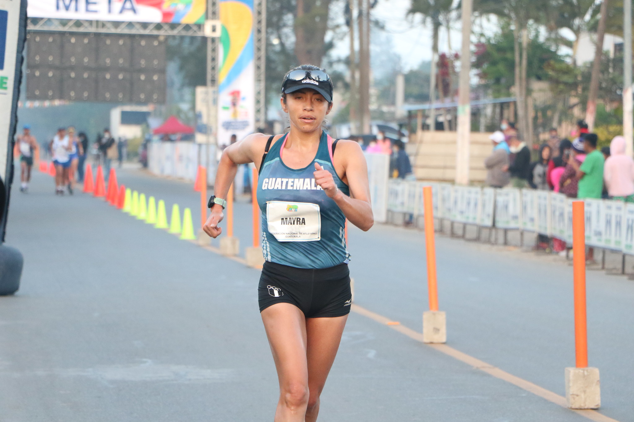 La deportista guatemalteca Mayra Herrera se unió a Mirna Ortiz para representar al país como equipo femenino de marcha en los Juegos Olímpicos de Tokio, que se celebrarán del 23 de julio al 8 de agosto. Foto Prensa Libre: @COGuatemalteco