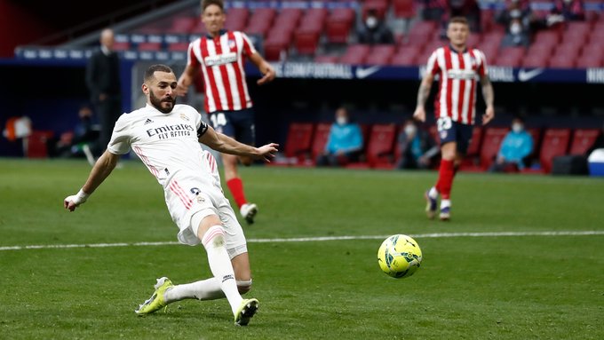 Karim Benzema salvó al Real Madrid de la derrota contra el Atlético. (Foto Real Madrid).