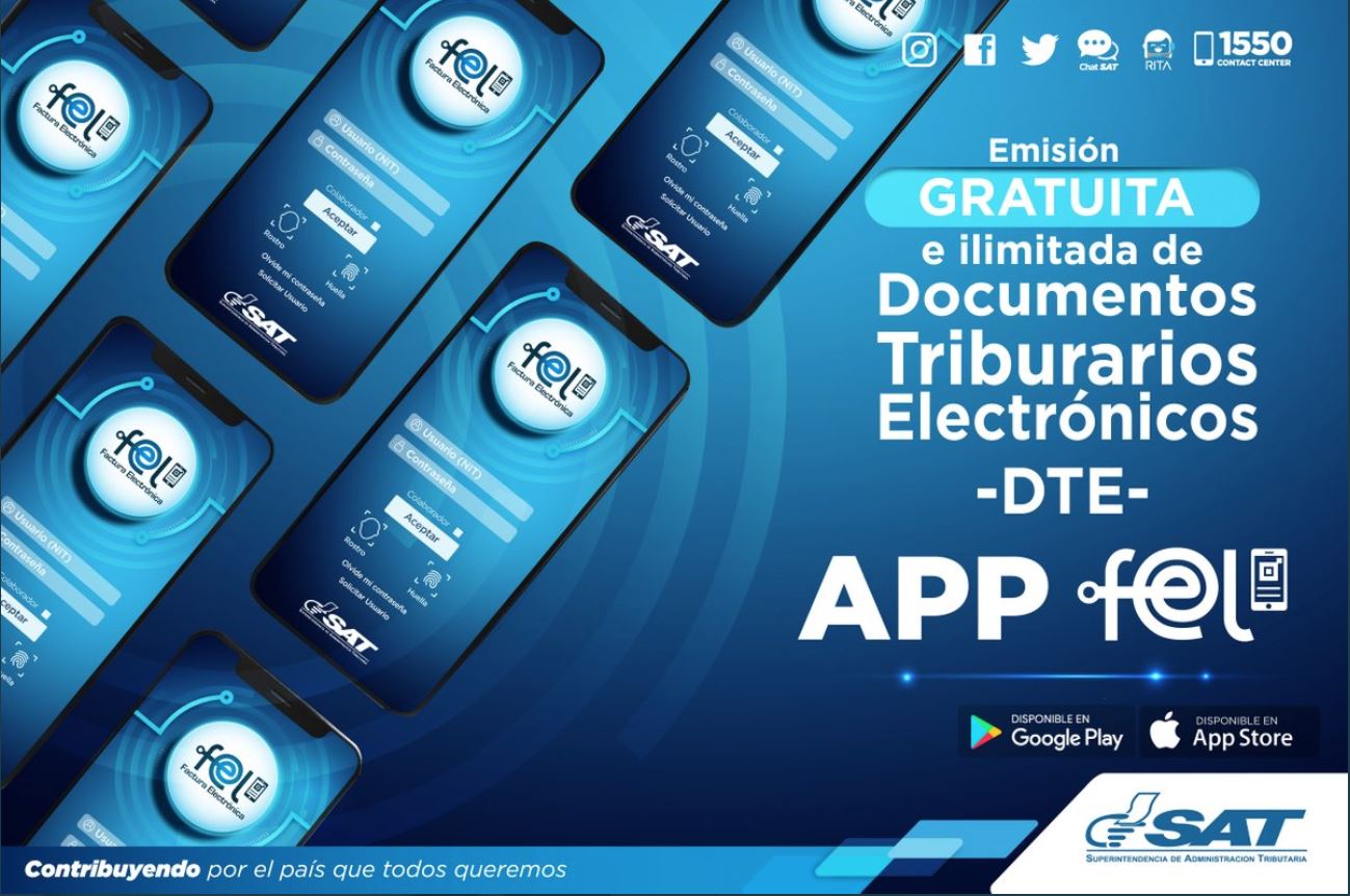 APP FEL permite generar documentos electrónicos desde un teléfojp celular. (Foto Prensa Libre: SAT)