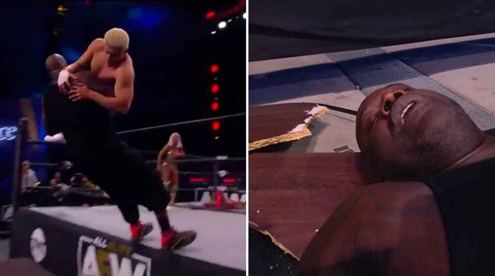 Shaquille O’Neal sufre un increíble nocaut en su debut en la lucha libre y termina en el hospital