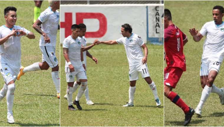 Óscar Santis, Agustín Herrera y Stheven Robles marcaron los goles para los cremas. José Corena dio dos asistencias. Foto Prensa Libre:  Club Comunicaciones.