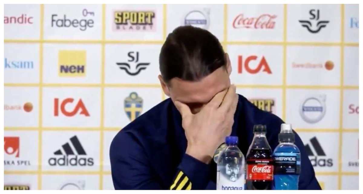 Ibrahimovic llora en la conferencia de la Selección de Suecia cuando le preguntaron por sus hijos