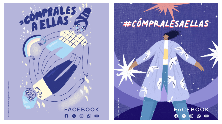 Facebook presenta #CómpralesAEllas para impulsar a Pymes lideradas por mujeres. (Foto Prensa Libre: Facebook)