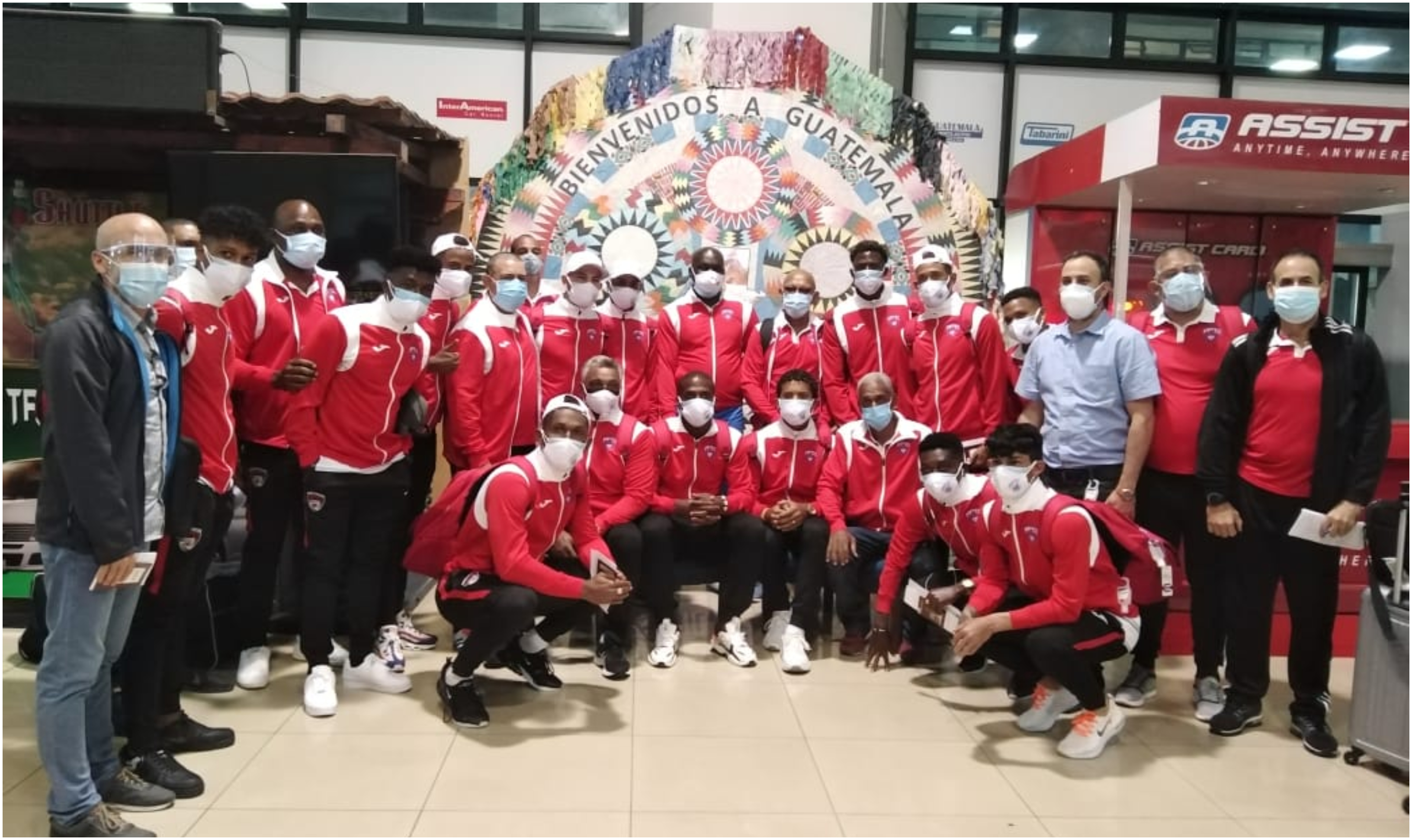 La Selección de Cuba arribó a  Guatemala para jugar los dos partidos contra la Bicolor y Curazao el 24 y 28 de marzo. Foto Prensa Libre: Embajada de Cuba en Guatemala. 