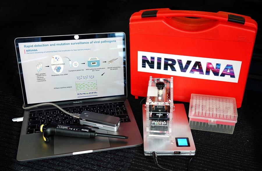 Científicos diseñan prueba portátil capaz de detectar el covid-19 y el tipo de variante. (Foto Prensa Libre: EFE)
