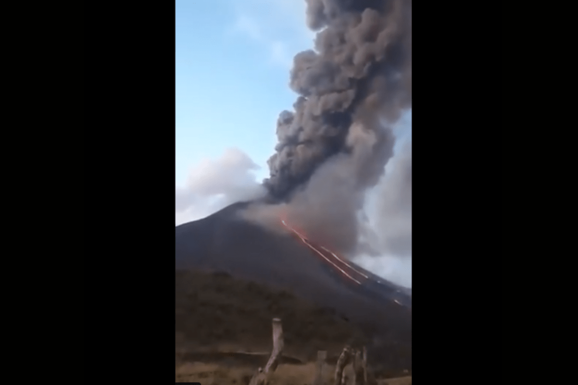 El volcán Pacaya está haciendo erupción. (Foto: Insivumeh) 