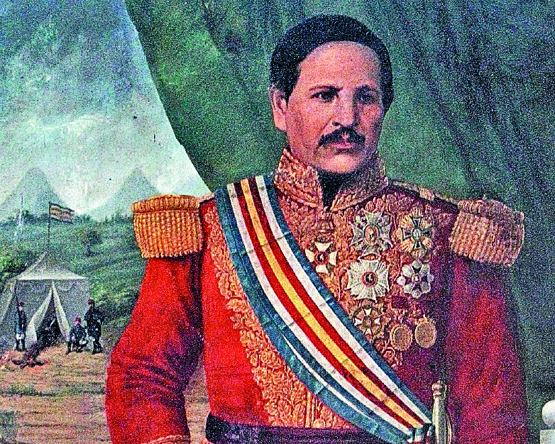 Cuadro de Rafael Carrera, presidente vitalicio de la Rep˙blica de Guatemala (1847-1848; 1851-1865) Museo de historia.  (Foto Prensa Libre: Esbin García). 
