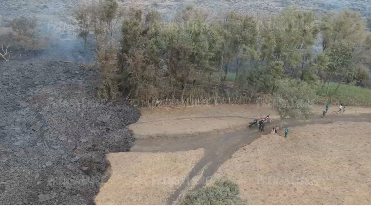 La masa volcánica avanza entre 60 y 80 metros por día. (Foto: Juan Diego González)
