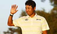AUGUSTA, GEORGIA - APRIL 11: Hideki Matsuyama of Japan celebrates during the Green Jacket Ceremony after winning the Masters at Augusta National Golf Club on April 11, 2021 in Augusta, Georgia.   Jared C. Tilton/Getty Images/AFP
== FOR NEWSPAPERS, INTERNET, TELCOS & TELEVISION USE ONLY ==