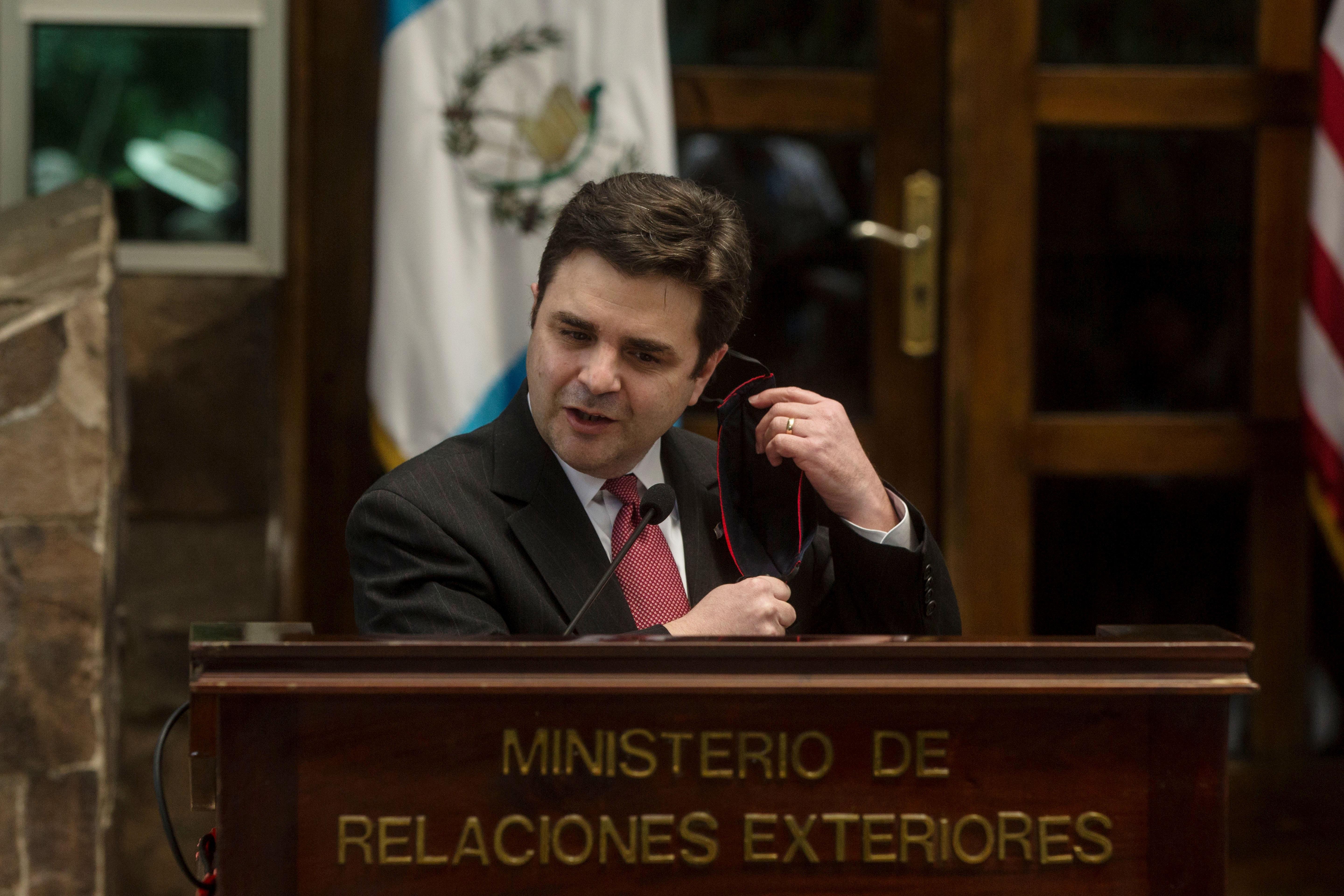 Ricardo Zúñiga, enviado especial de EE. UU. para el Triángulo Norte, dijo que el listado de señalados de corrupción estará listo este mes. (Foto Prensa Libre: EFE)