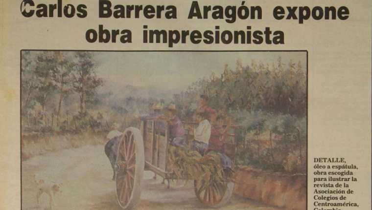 El artista Carlos Barrera Aragón presentó su octava exposición individual en Expresiones Eventos Socio Culturales, zona 10. (Foto Prensa Libre: Hemeroteca PL).