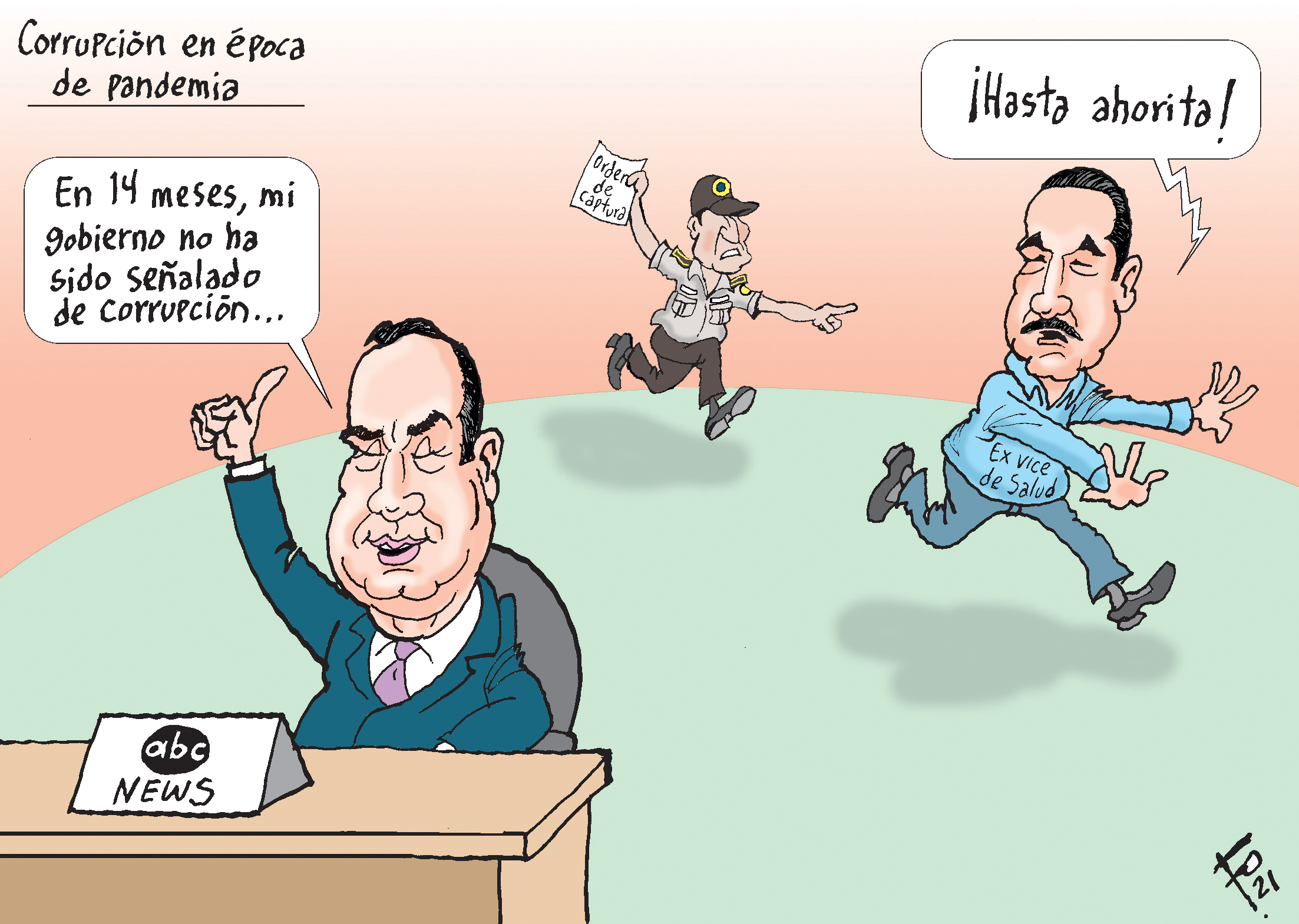 Personajes: Alejandro Giammattei y Giovanni Marroquín.