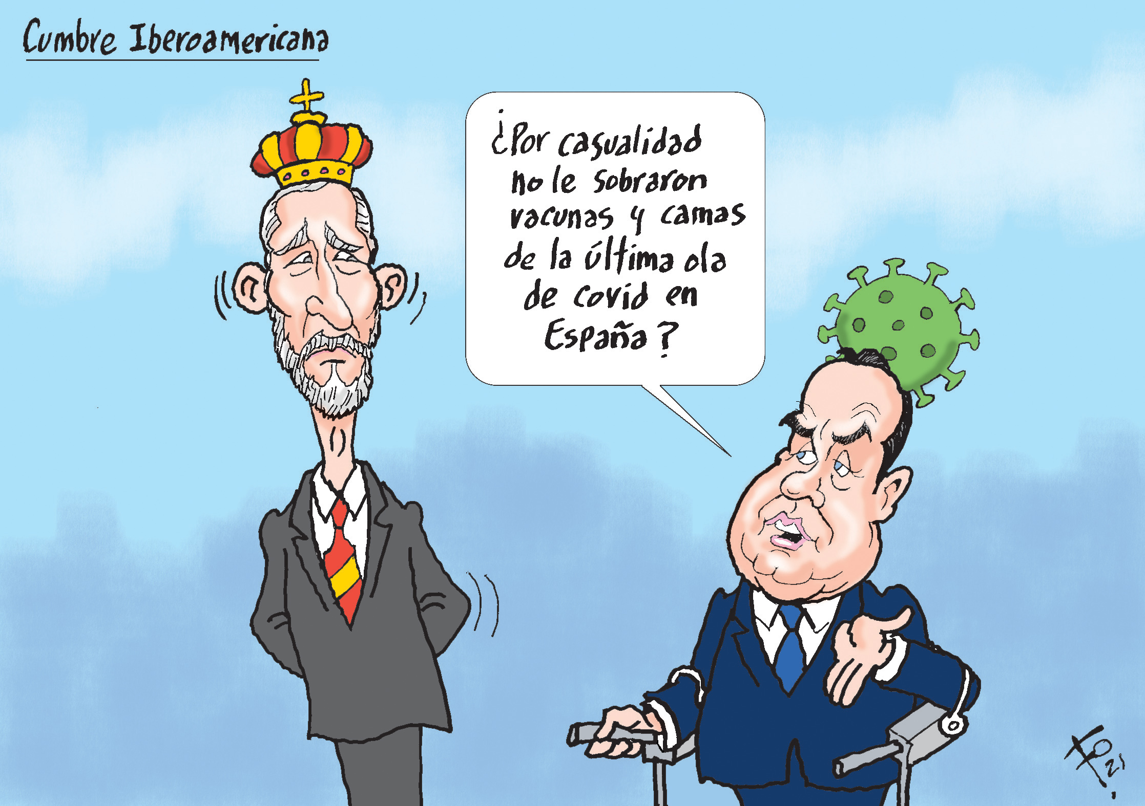 Personajes: Felipe VI y Alejandro Giammattei.