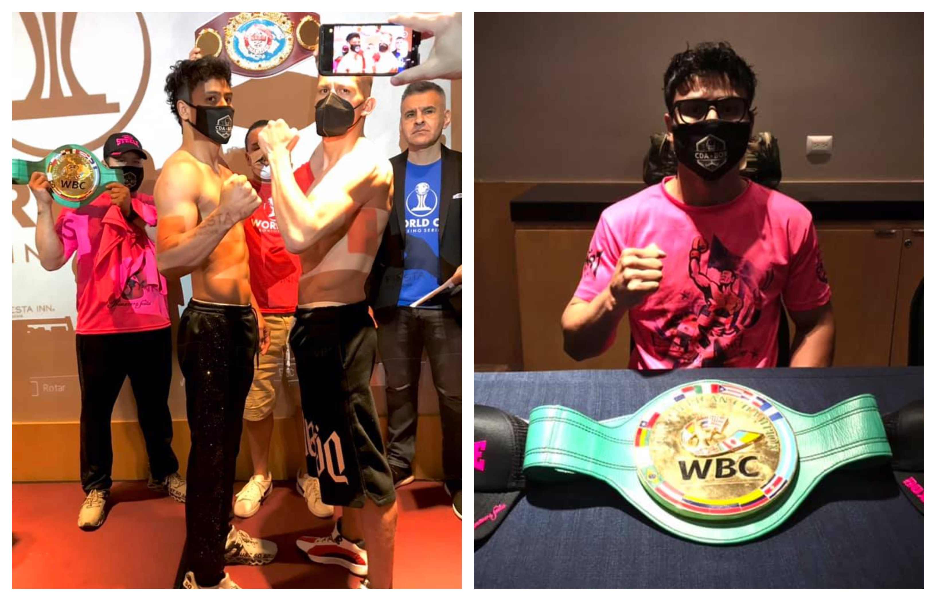 Lester Martínez y el mexicano Gabriel López cumplieron el viernes por la noche con el pasaje. (Foto CDA Escuela Profesional de Boxeo).