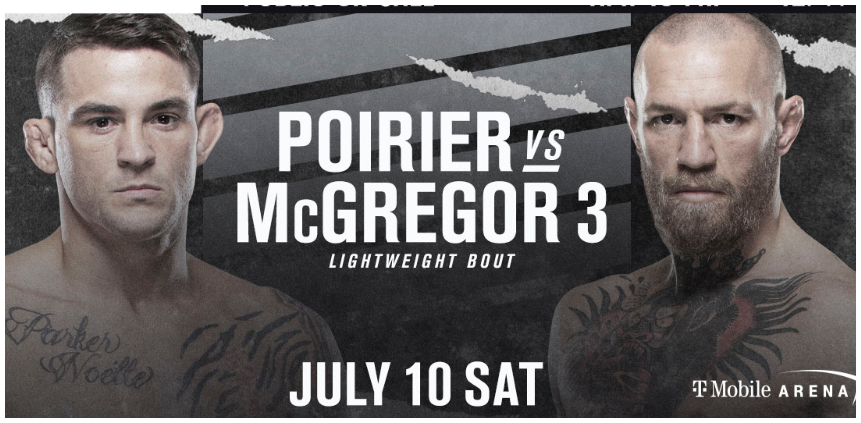 La tercera pelea de artes marciales mixtas entre el irlandés Conor McGregor y el estadounidense Dustin Poirier se disputará en Las Vegas en julio sin restricciones de público en julio. Foto Prensa Libre: @ufc