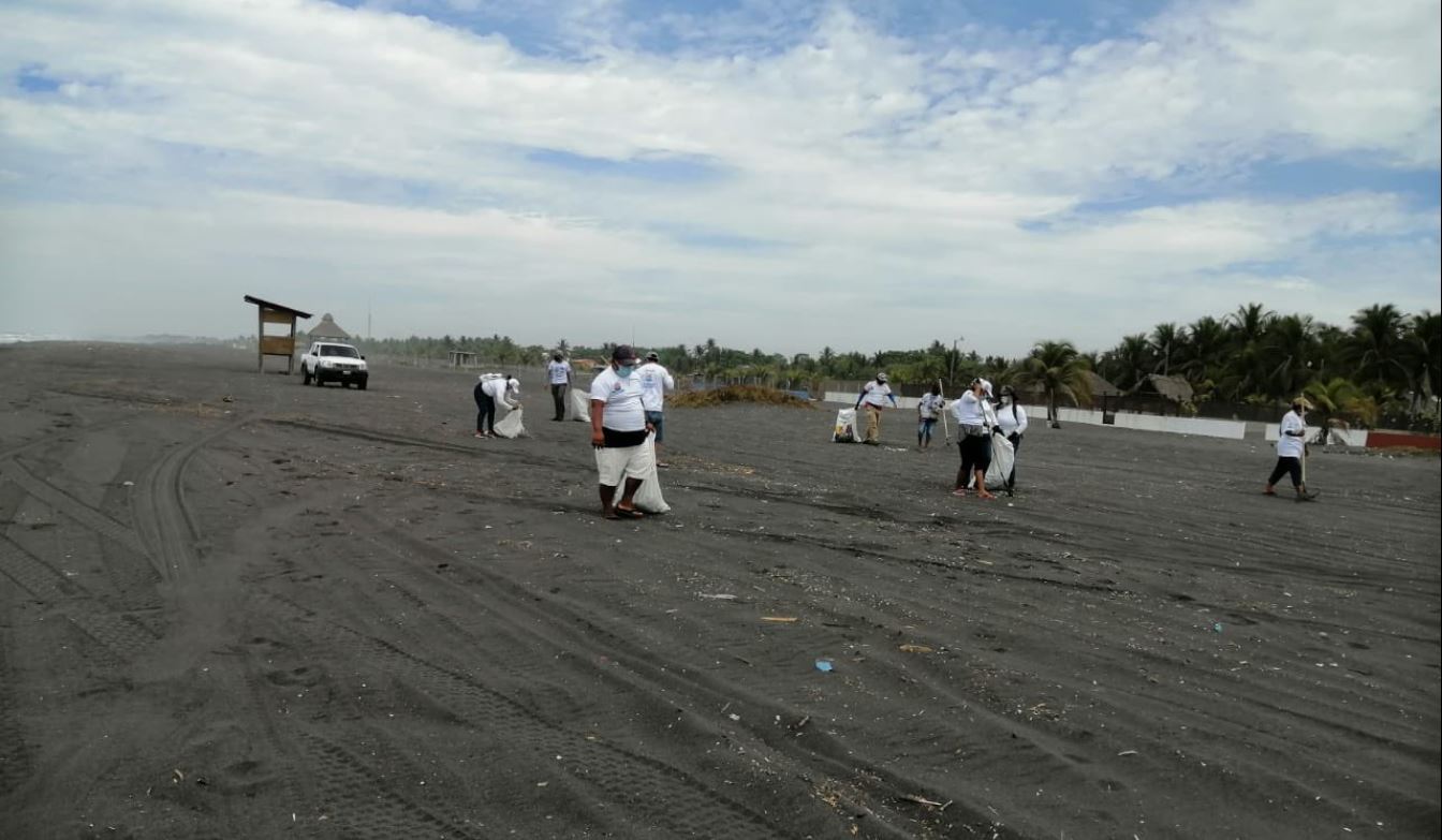Voluntarios participan en jornadas de recolección de basura en playas públicas de Guatemala. (Foto Prensa Libre: MARN)

