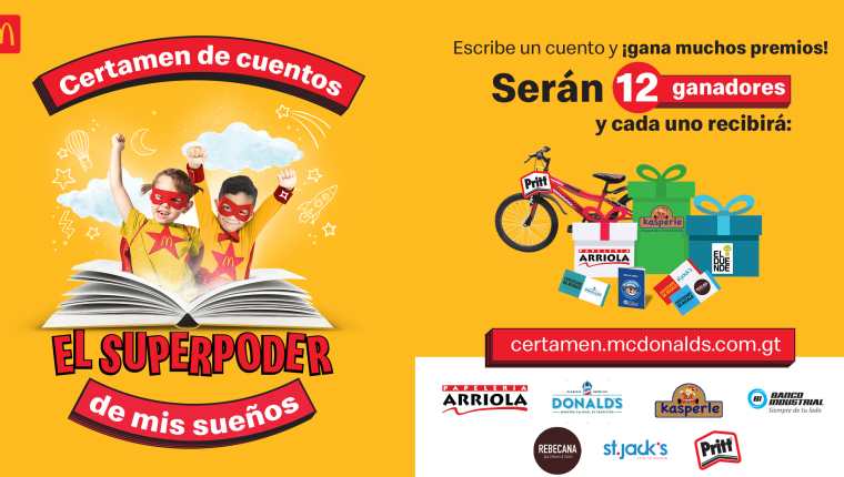 McDonald’s sigue estimulando la lectura en los niños y niñas de Guatemala por medio del Certamen de Cuentos Infantiles. Foto Prensa Libre: Cortesía.