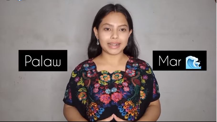 Edna Figueroa enseña Q'eqchi' por medio de vídeos cortos en Facebook.