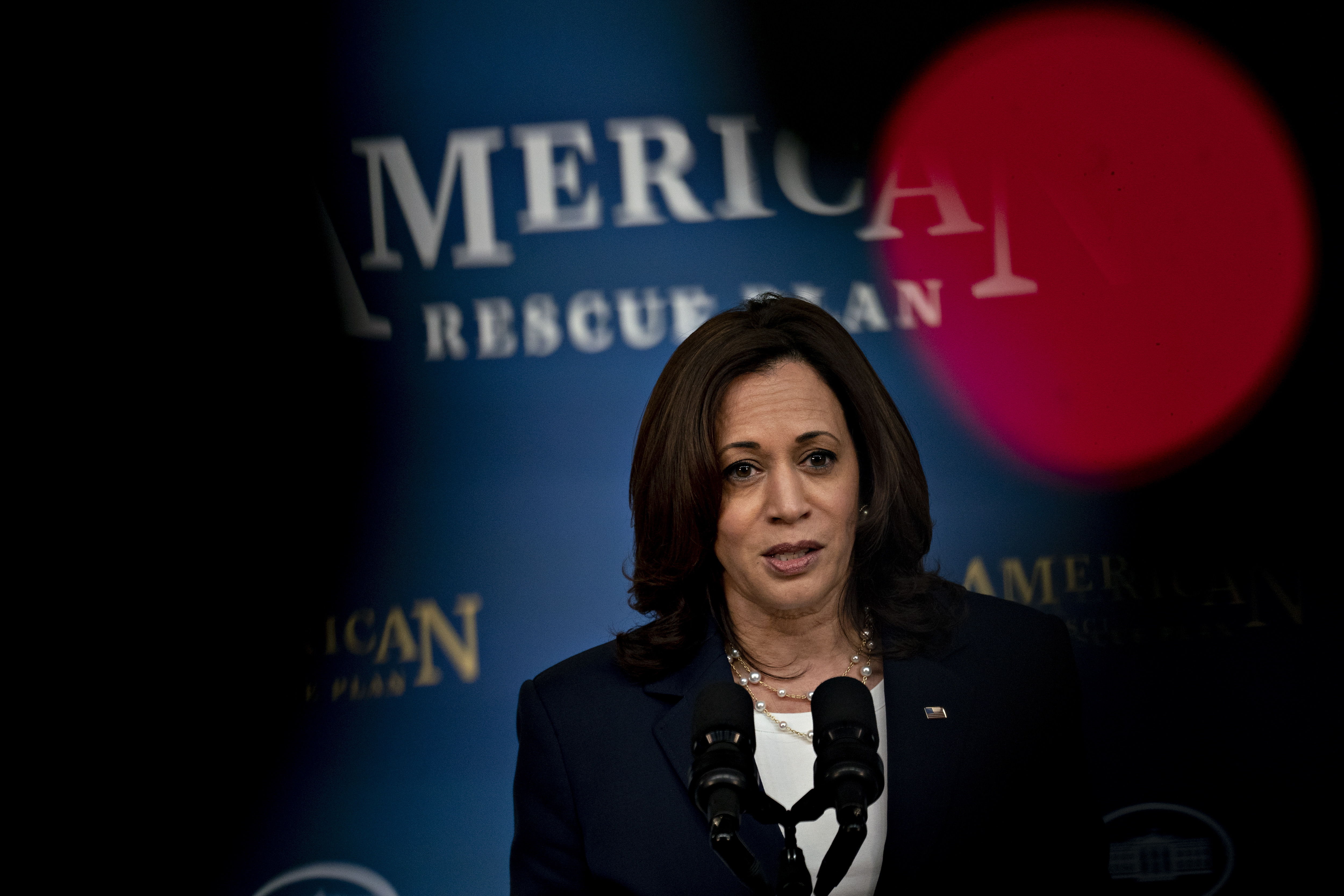 Kamala Harris asumió el cargo como vicepresidenta en enero de este año. (Foto Prensa Libre: EFE)