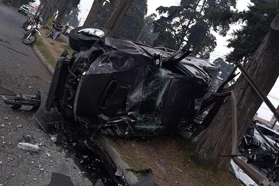 Vehículo que conducía Arzú Saravia al momento del accidente. (Foto: PMT SCP)