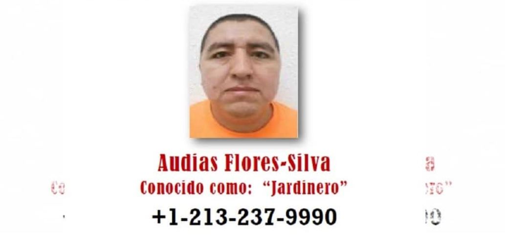 Audias Flores Silva, alias "el Jardinero", es buscado por EE. UU. (Foto Prensa Libre: Departamento de Estado de EE.UU.)