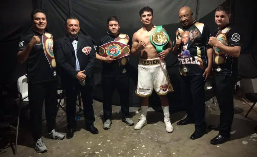 Lester Martínez festejó su noveno triunfo en el boxeo profesional. (Foto Academia de Boxeo).