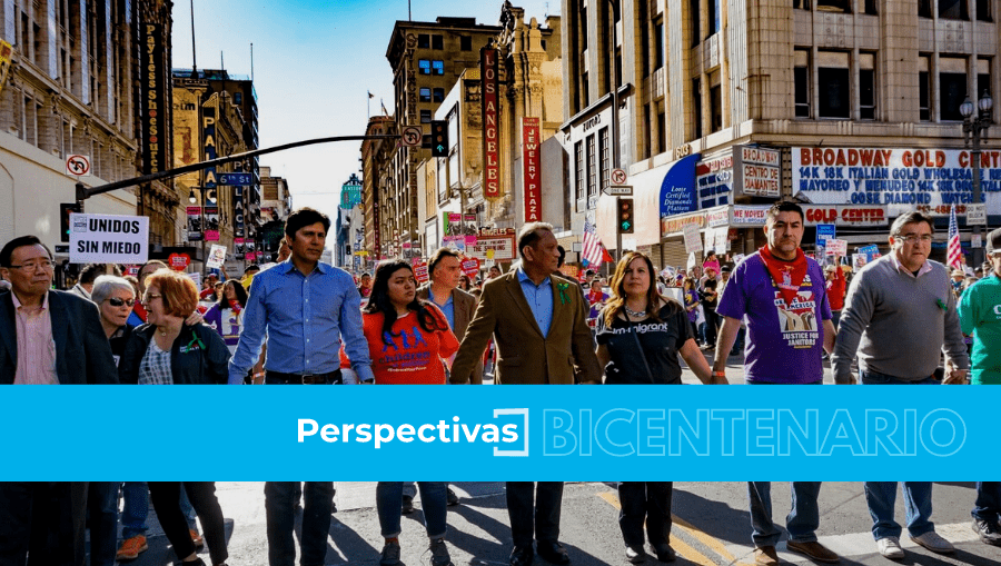 Guatemaltecos durante una protesta en Estados Unidos. Foto: Cortesía de Ben Monterroso