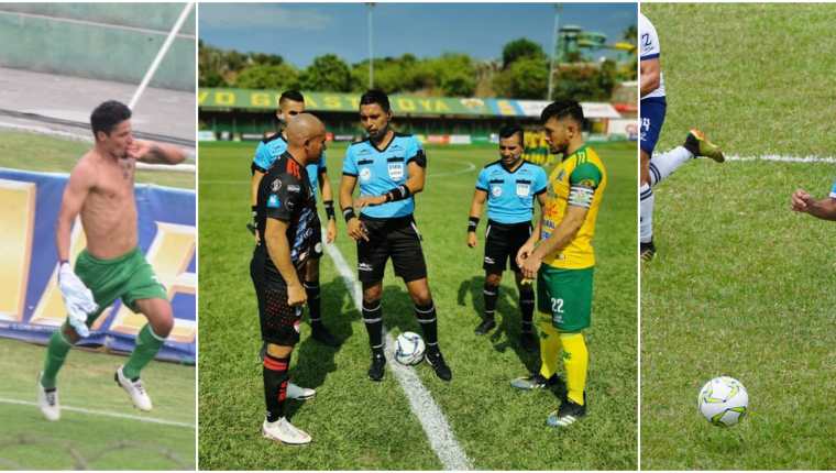 Antigua GFC, Sacachispas y Sanarate buscan salvar la categoría. Foto Prensa Libre: Andrés Nadf, Sacachispas y Sanarate FC. 