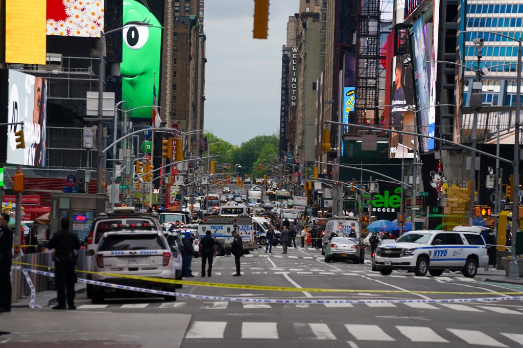 Un ataque armado ocurrió en uno de los lugares de mayor atractivo turístico en Nueva York. (Foto Prensa Libre: AFP) 